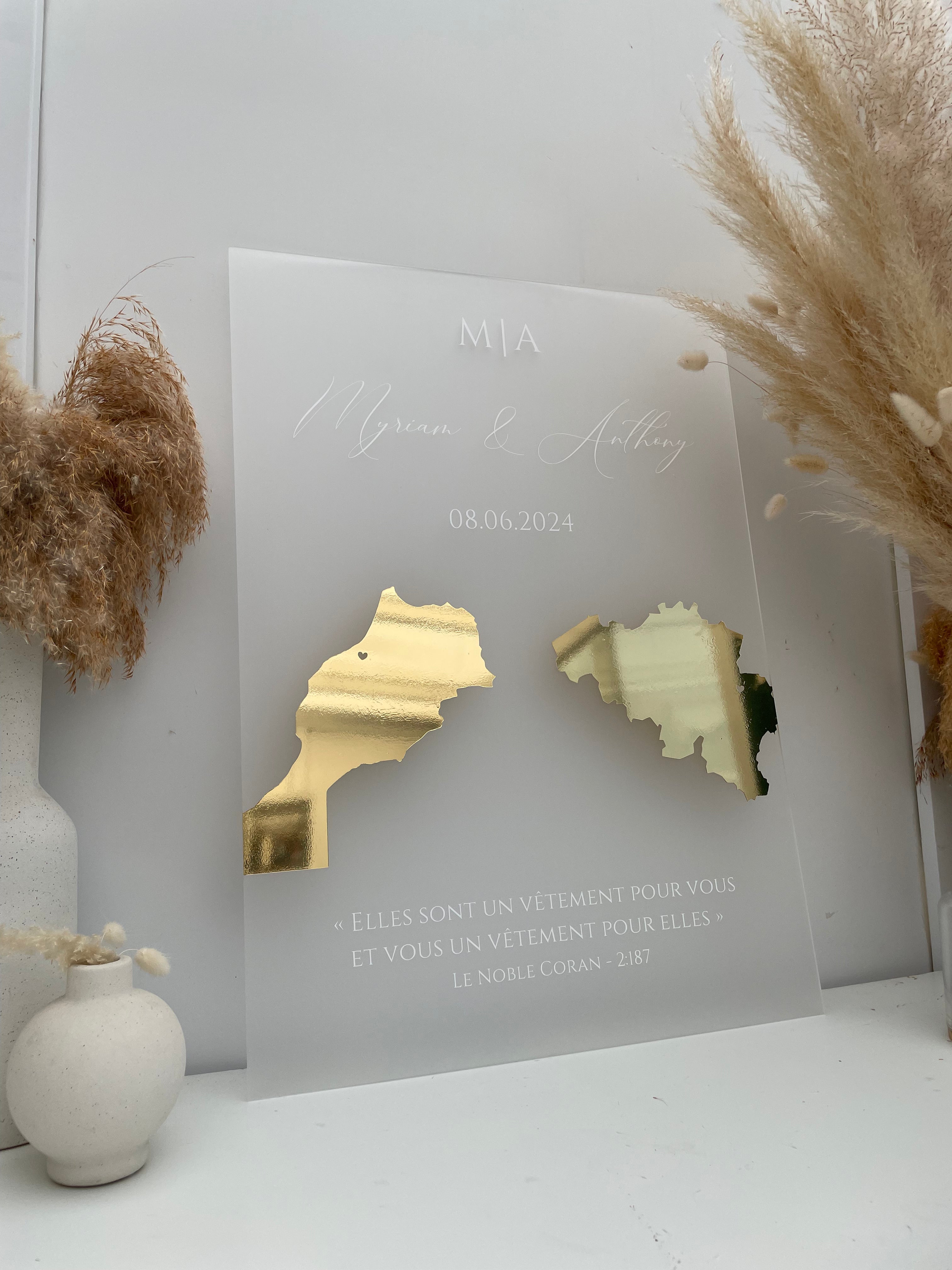 Plexiglass givré 50x70cm personnalisable